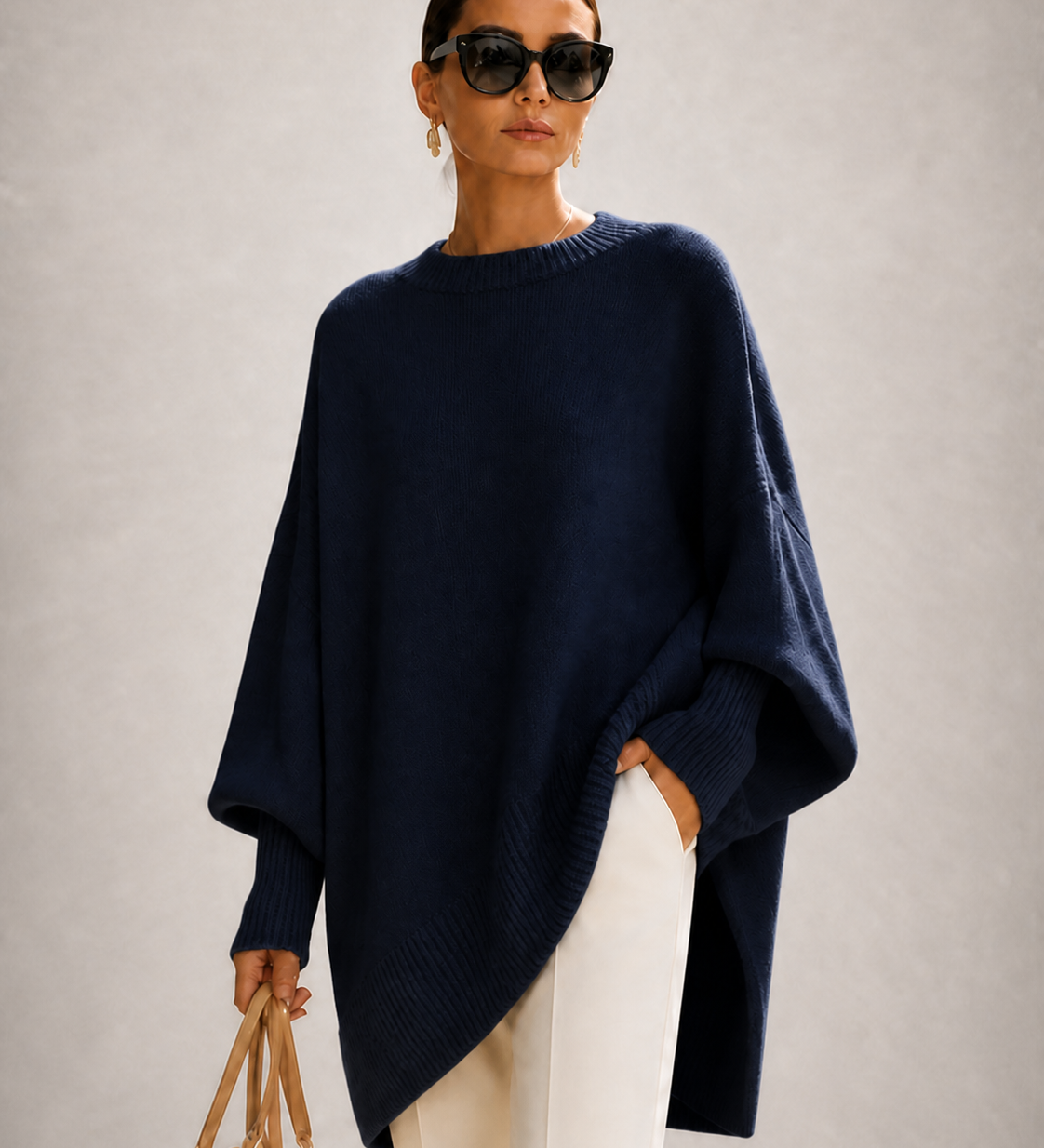 ROSA malha oversized azul-marinho — imagem aproximada