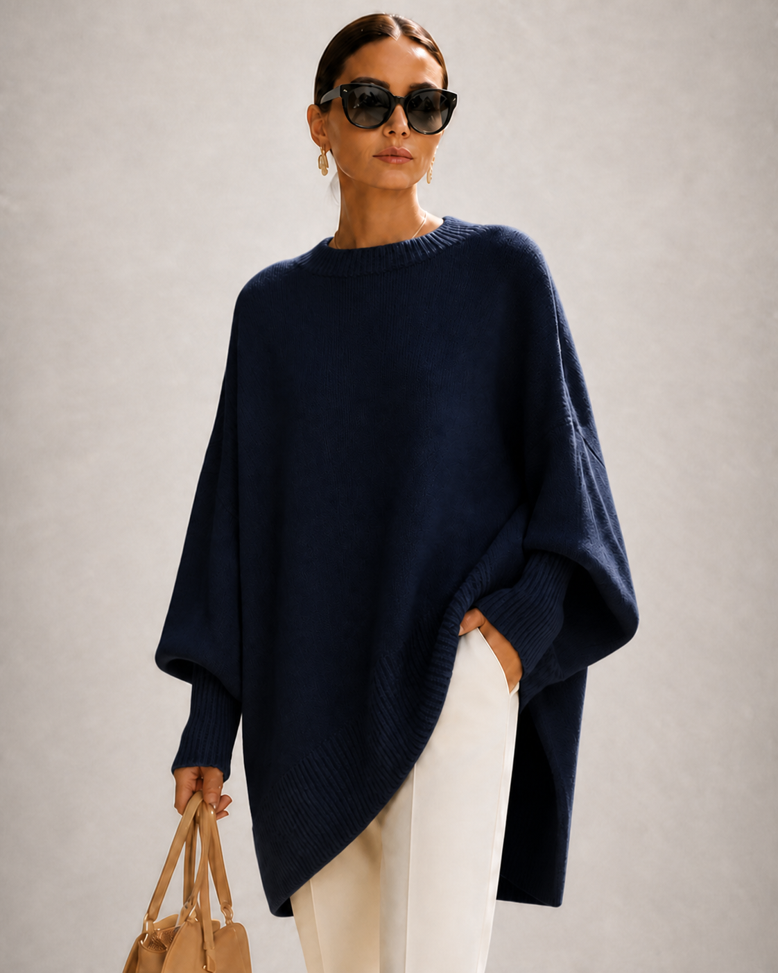 ROSA malha oversized azul-marinho — imagem aproximada