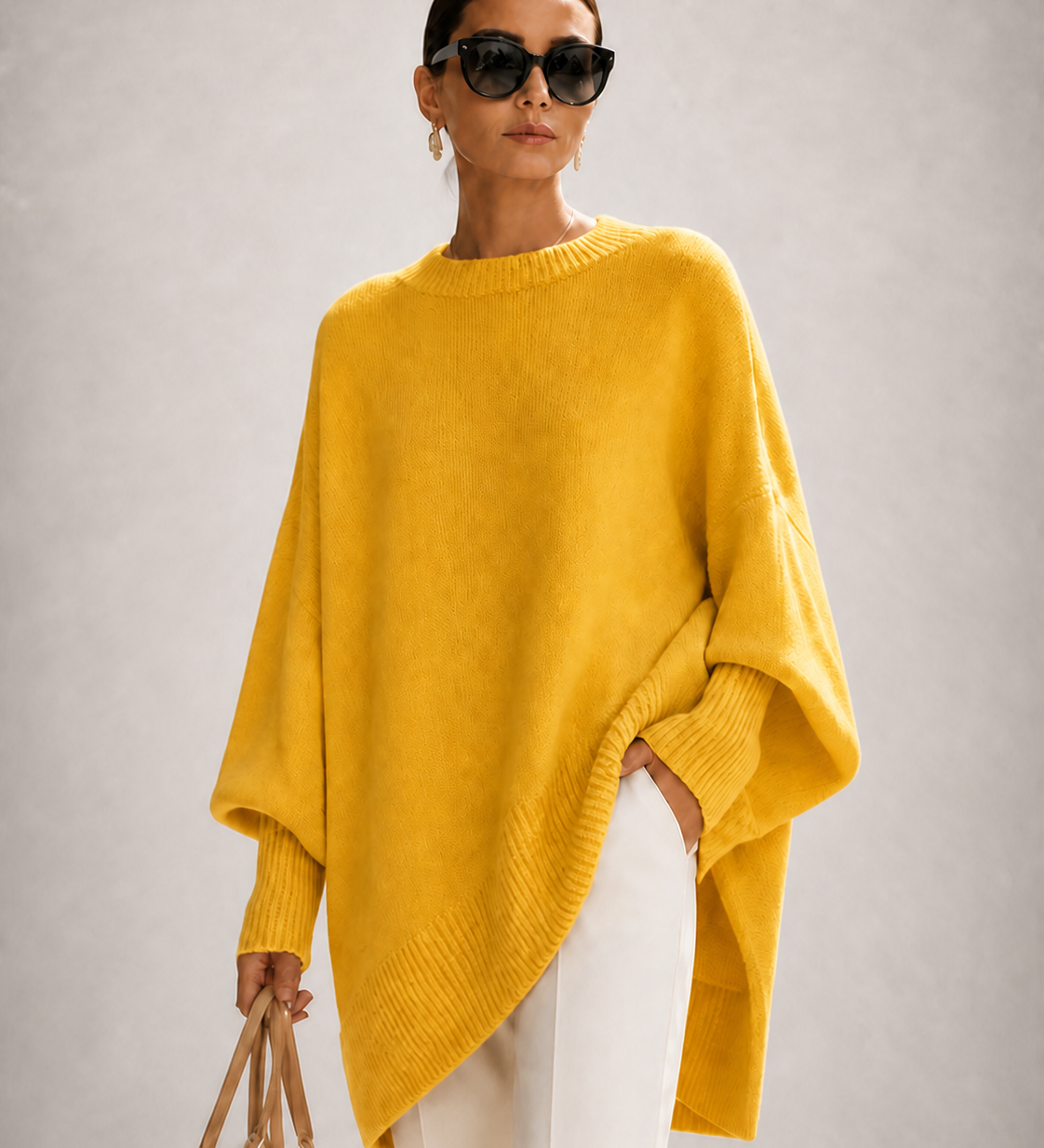 ROSA malha oversized amarelo brilhante — imagem aproximada