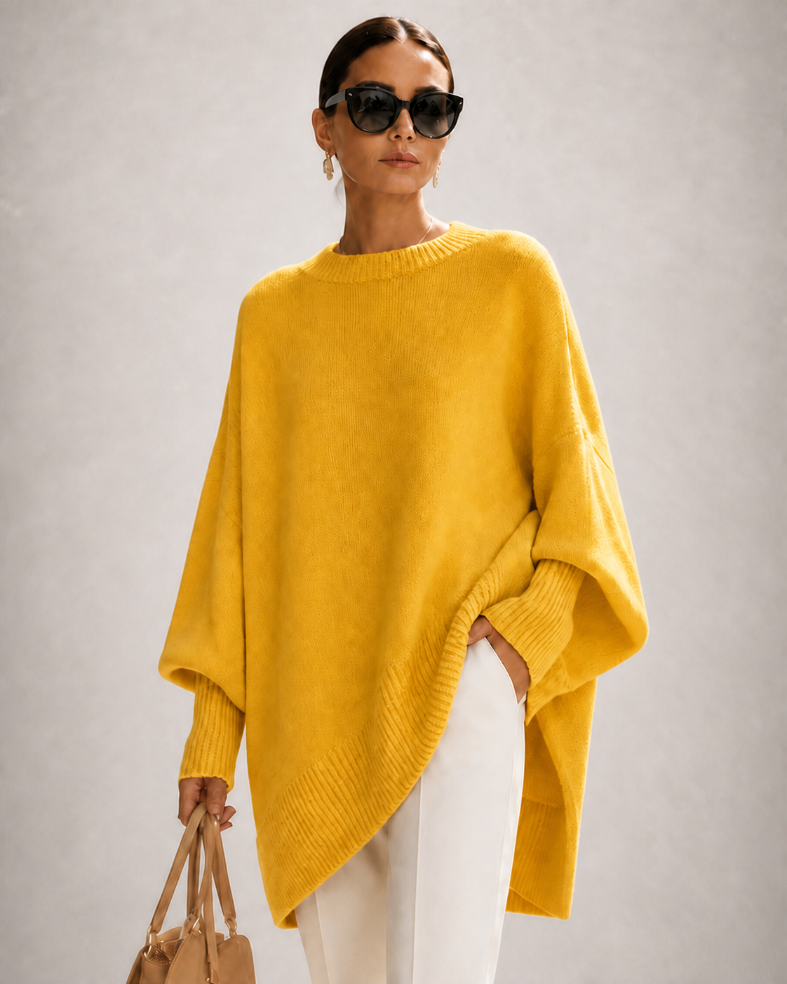 ROSA malha oversized amarelo brilhante — imagem aproximada