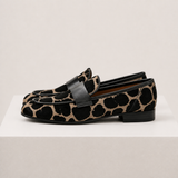 Loafers SABOT leopardo com faixa preta — vista lateral