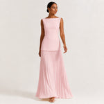 SERENA conjunto plissado rosa — vista frontal