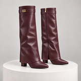 SUEDE — Bordeaux, acabamento liso, vista exterior e interior com fecho