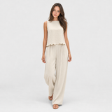 VALERIA conjunto bege — vista frontal