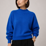 Sweater Yvonne azul — detalhe aproximado