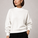 Sweater Yvonne branco — detalhe aproximado