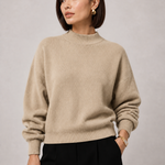 Sweater Yvonne caqui — detalhe aproximado