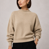 Sweater Yvonne caqui — detalhe aproximado