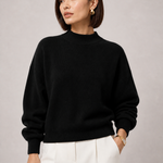 Sweater Yvonne preto — detalhe aproximado