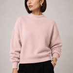 Sweater Yvonne rosa — detalhe aproximado