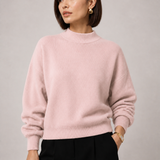 Sweater Yvonne rosa — detalhe aproximado