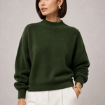 Sweater Yvonne verde — detalhe aproximado