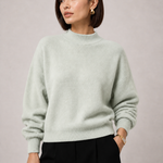 Sweater Yvonne verde menta — detalhe aproximado